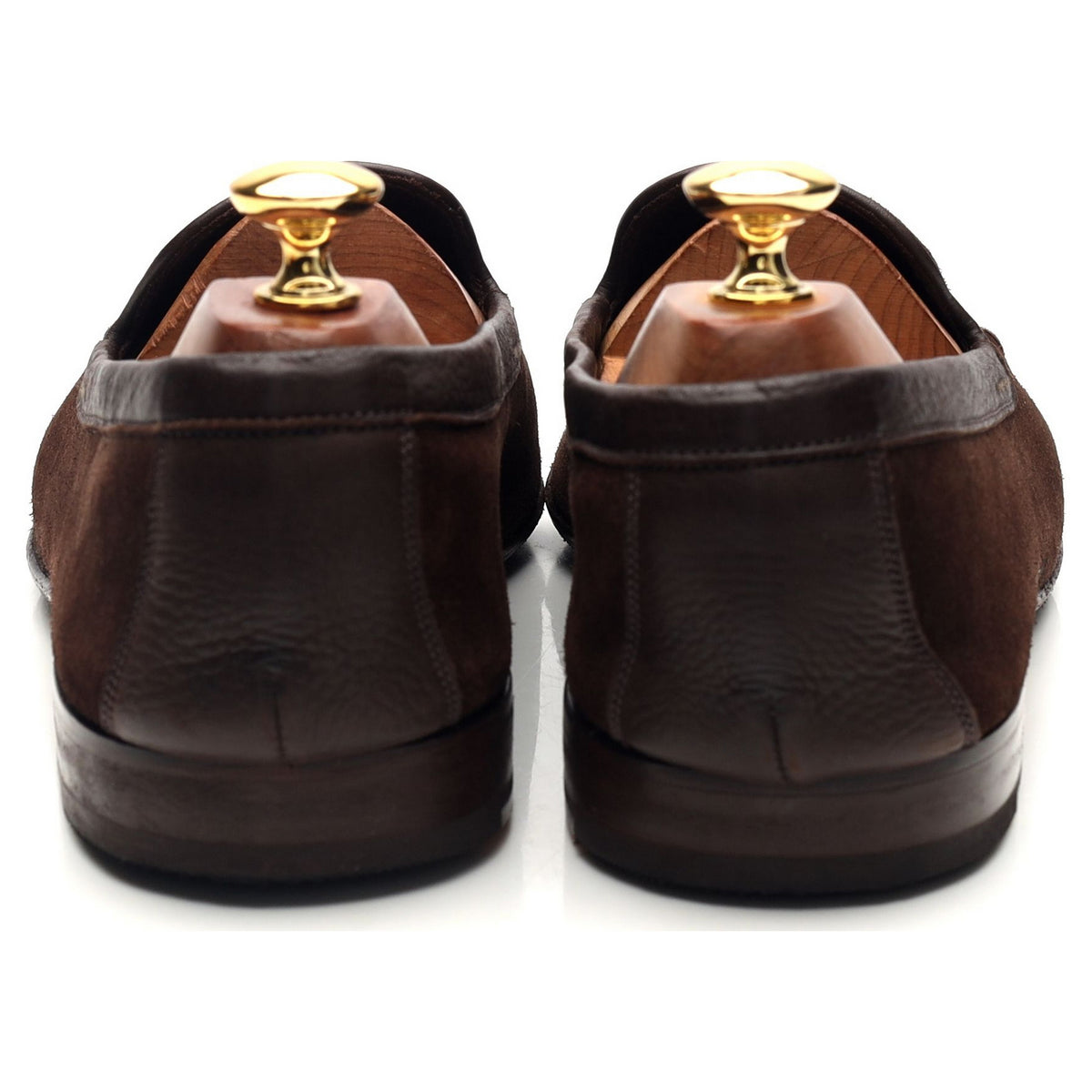 Dark Brown Suede Unlined Loafers UK 9.5 E