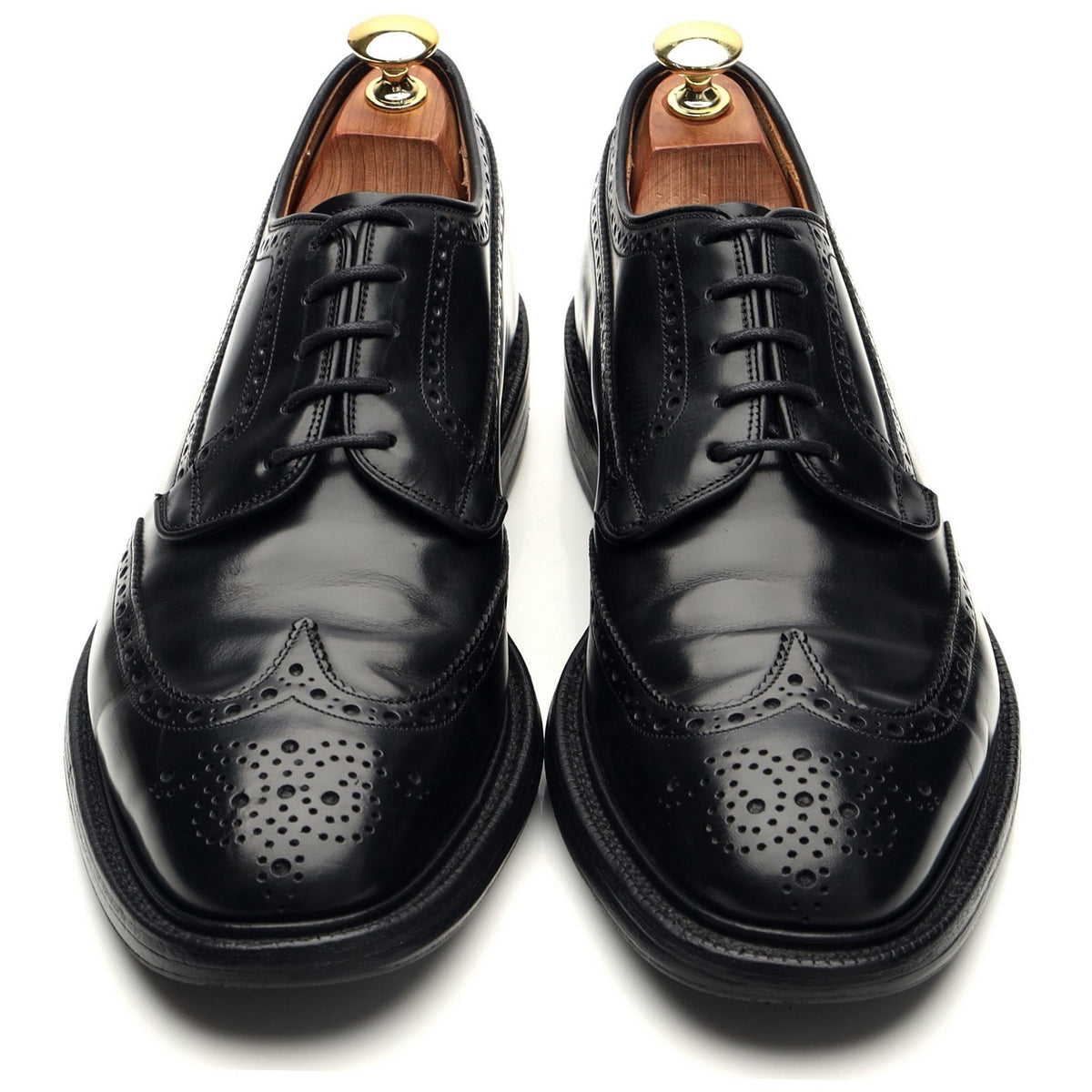 'Grafton' Black Leather Derby Brogues UK 8 E