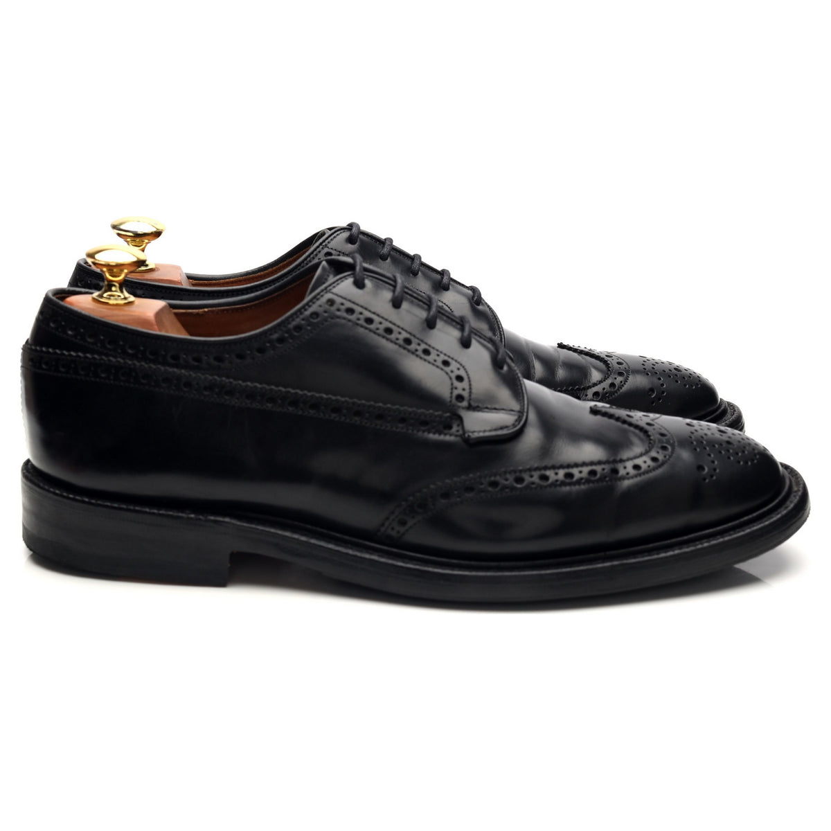 'Grafton' Black Leather Derby Brogues UK 8 E