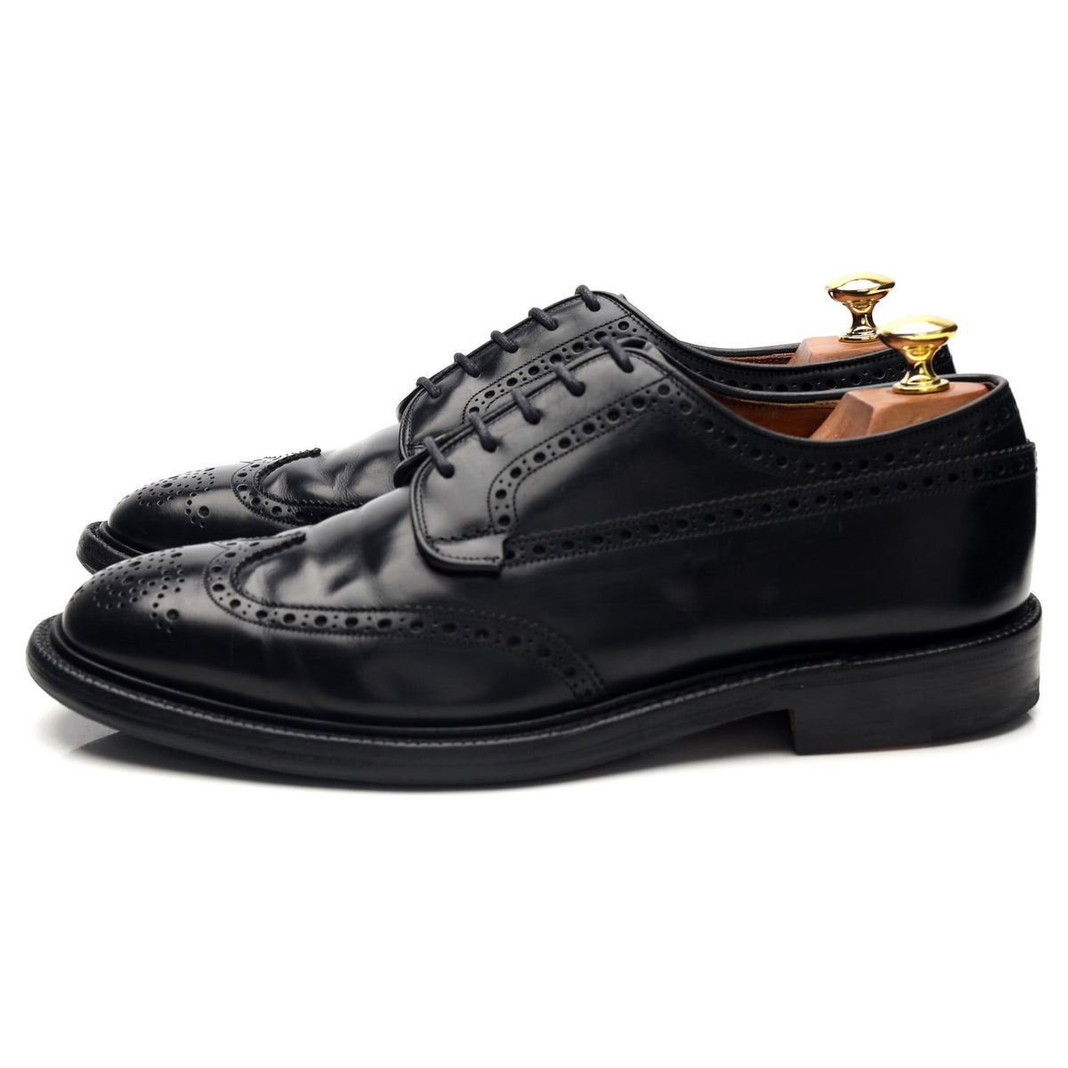 'Grafton' Black Leather Derby Brogues UK 8 E