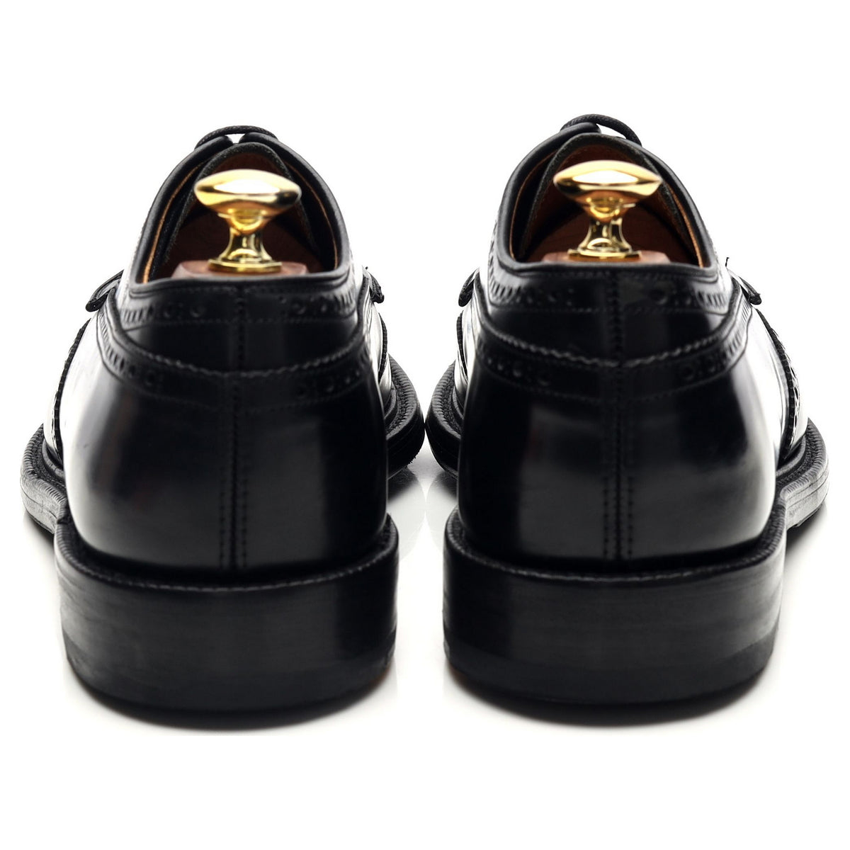 'Grafton' Black Leather Derby Brogues UK 8 E