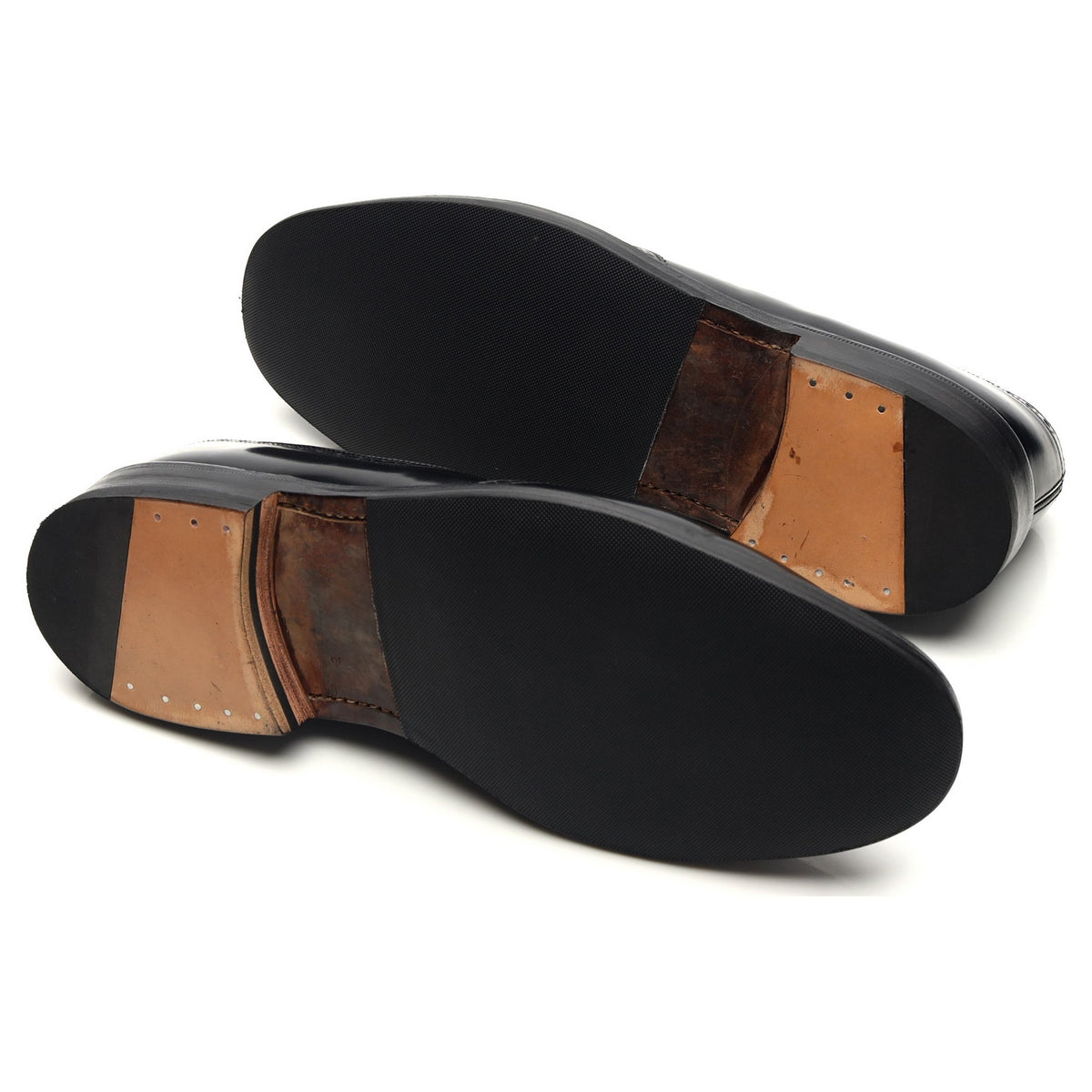 'Grafton' Black Leather Derby Brogues UK 8 E