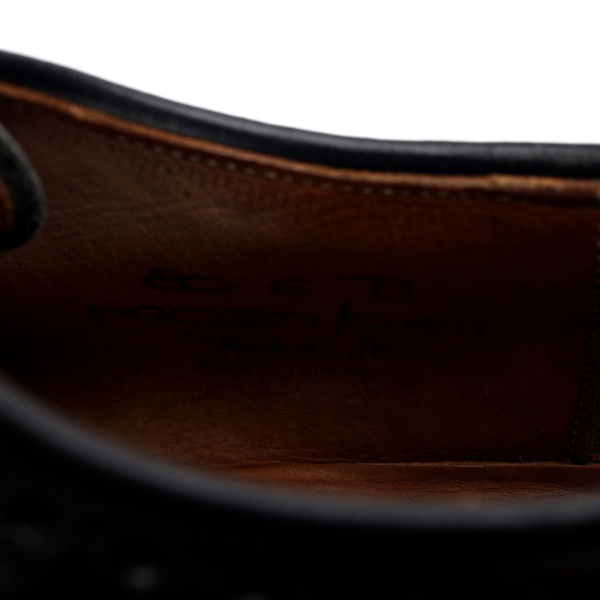 'Grafton' Black Leather Derby Brogues UK 8 E