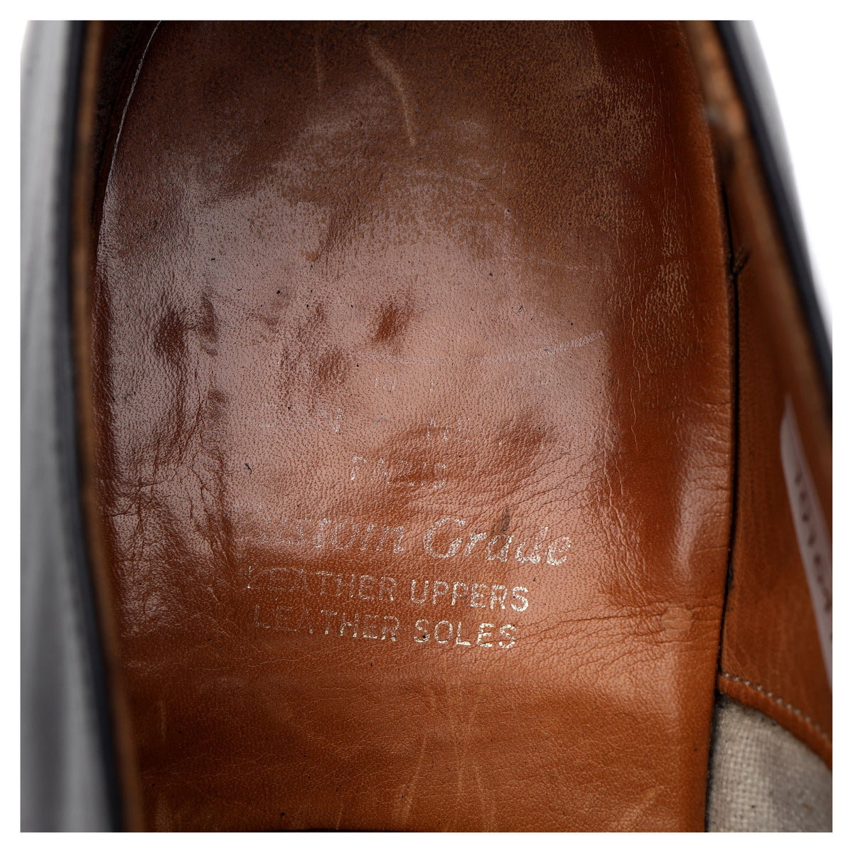 'Consul' Black Leather Oxford UK 7.5 G