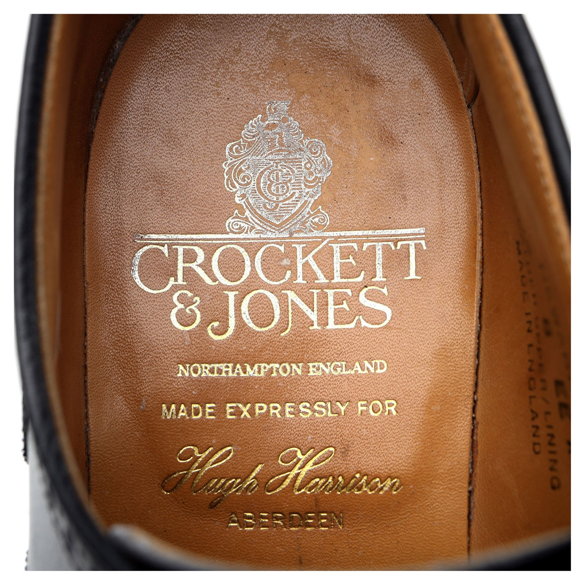 'Newark' Black Leather Derby Brogues UK 8 EE