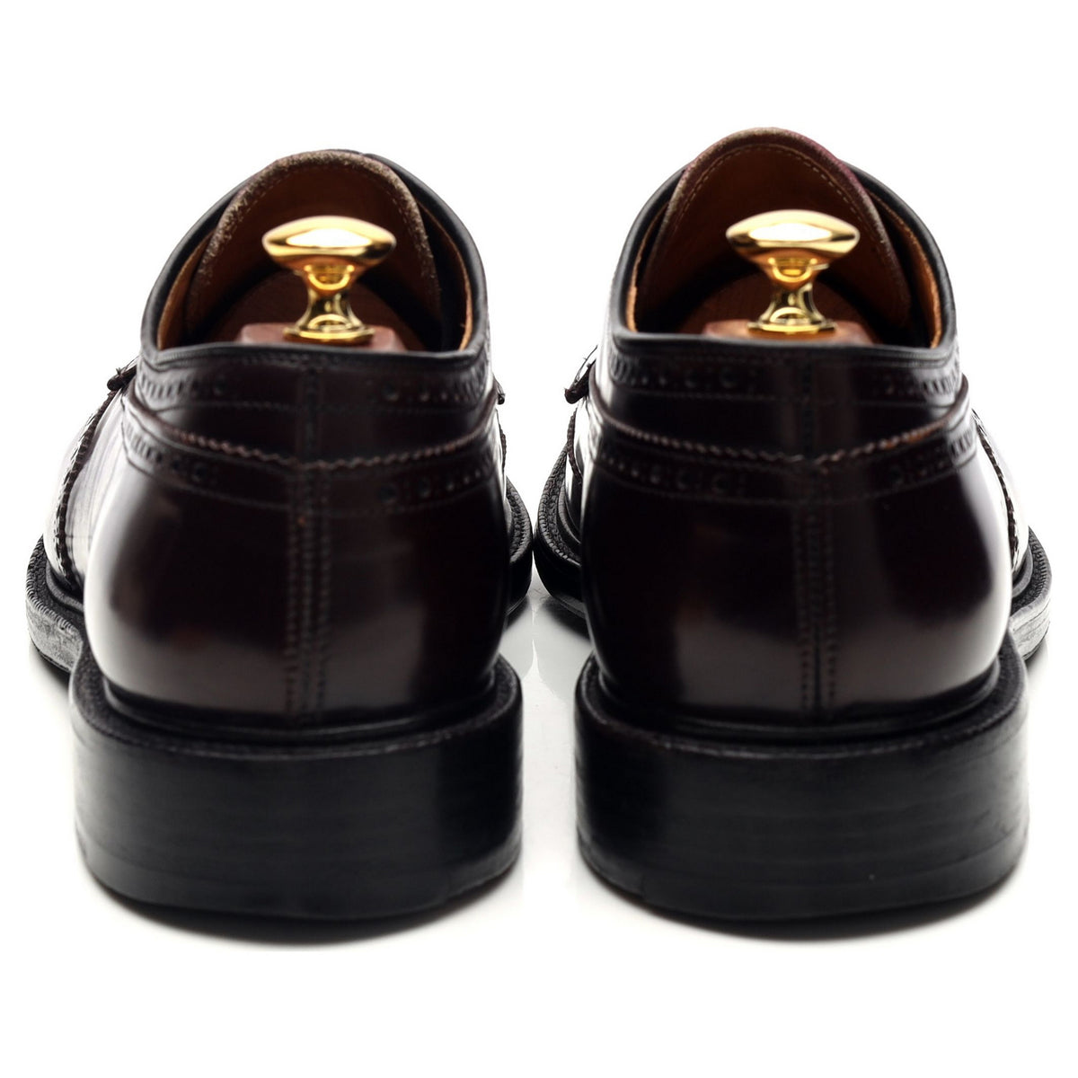 'Grafton' Burgundy Leather Derby Brogues UK 10.5 F