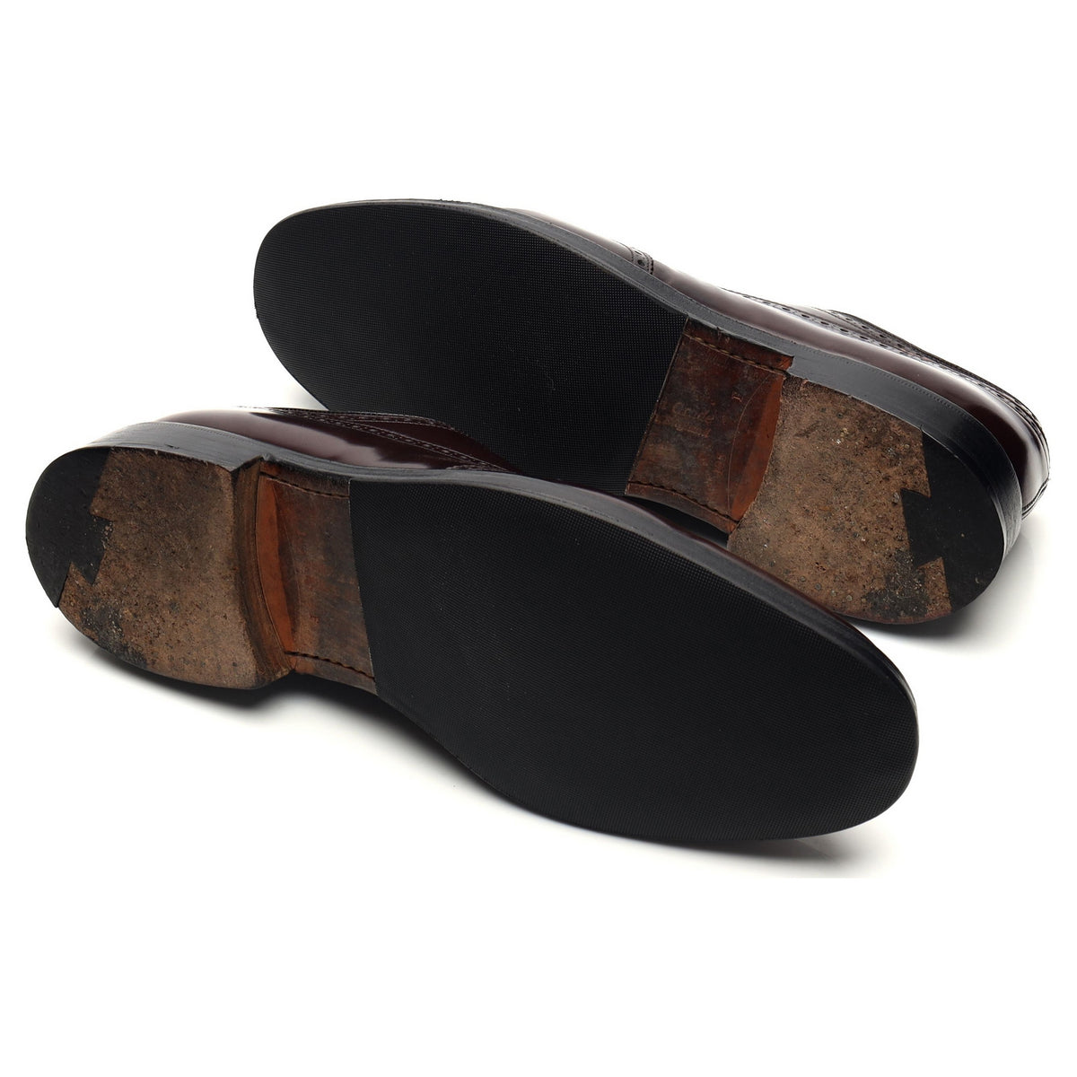 'Grafton' Burgundy Leather Derby Brogues UK 10.5 F