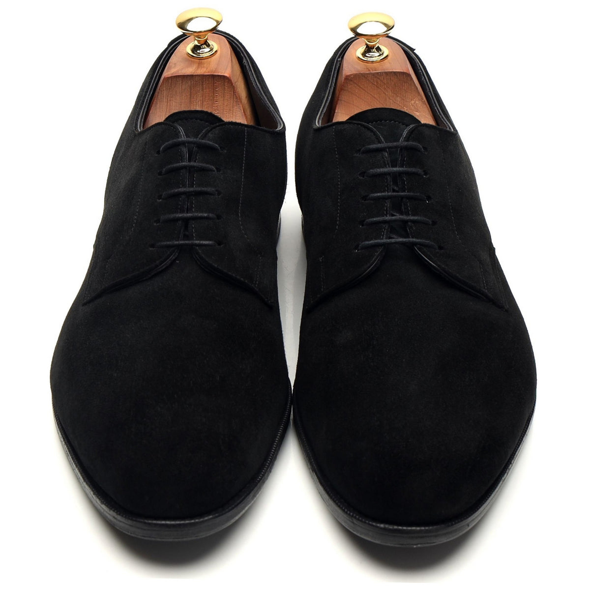 Paul Stuart Black Suede Plain Toe Derby UK 11 E