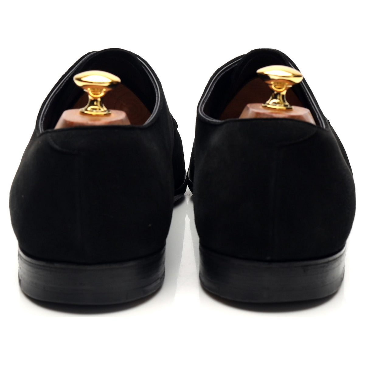 Paul Stuart Black Suede Plain Toe Derby UK 11 E