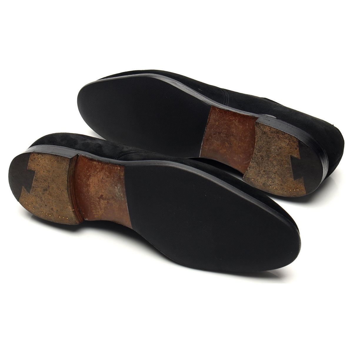 Paul Stuart Black Suede Plain Toe Derby UK 11 E