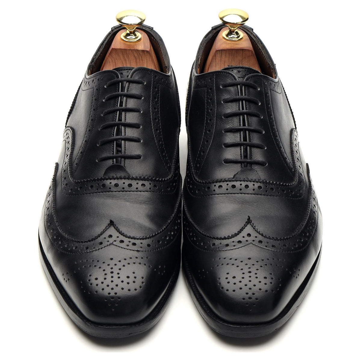 Black Leather Oxford Brogues UK 7