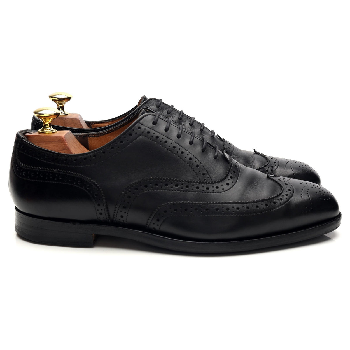 Black Leather Oxford Brogues UK 7