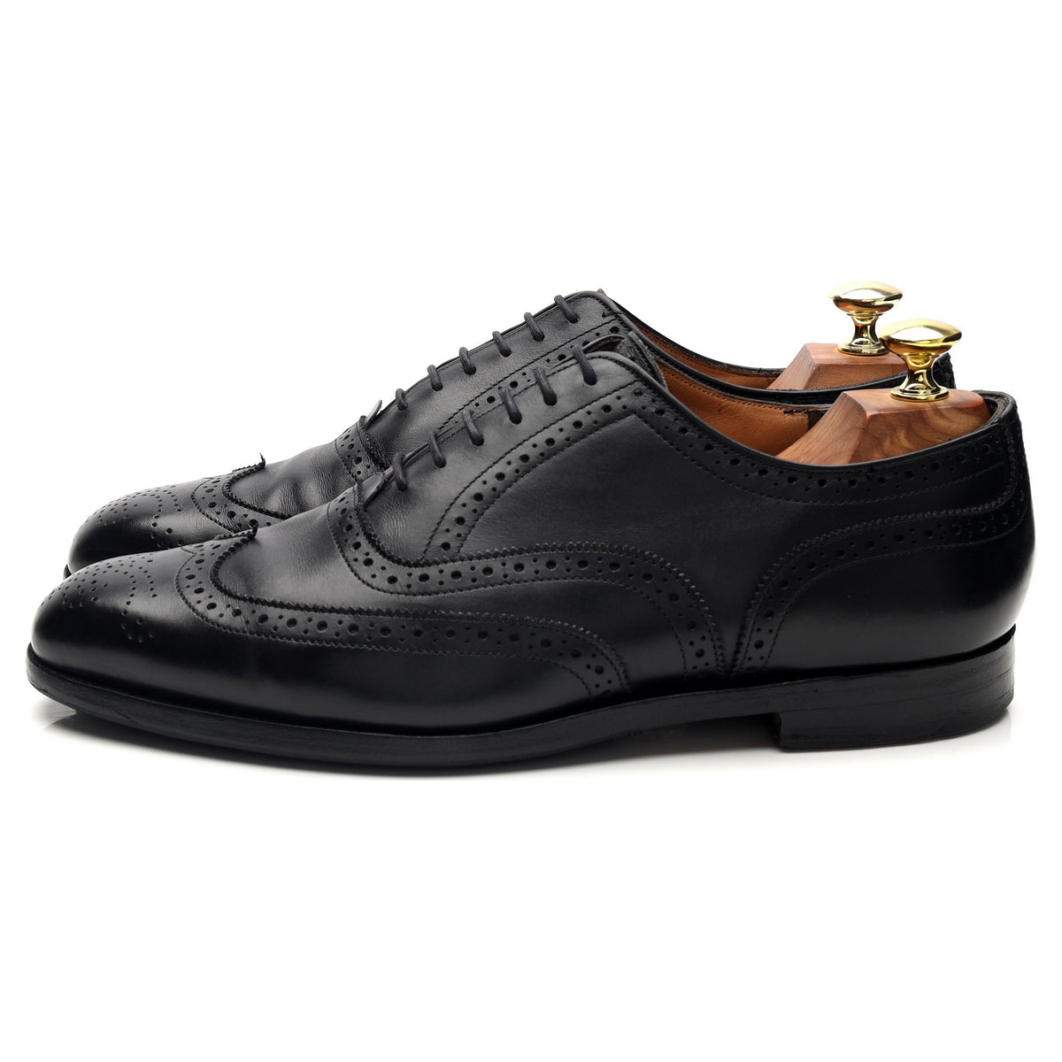 Black Leather Oxford Brogues UK 7