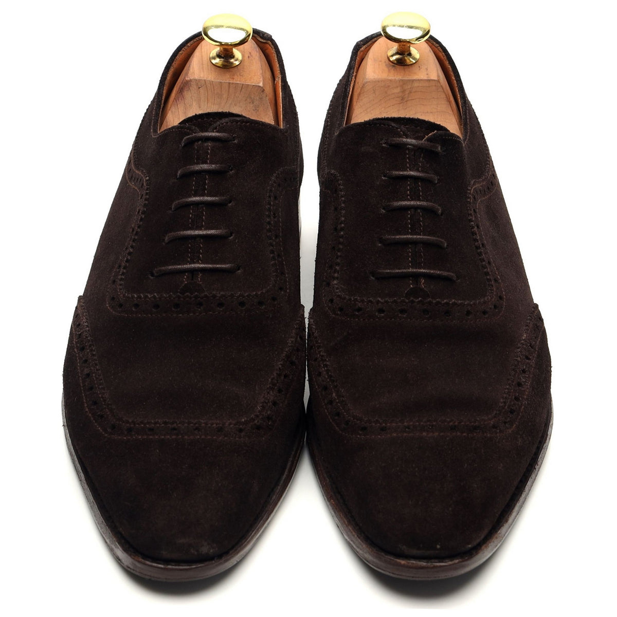 'Medina' Dark Brown Suede Oxford Brogues UK 8 E