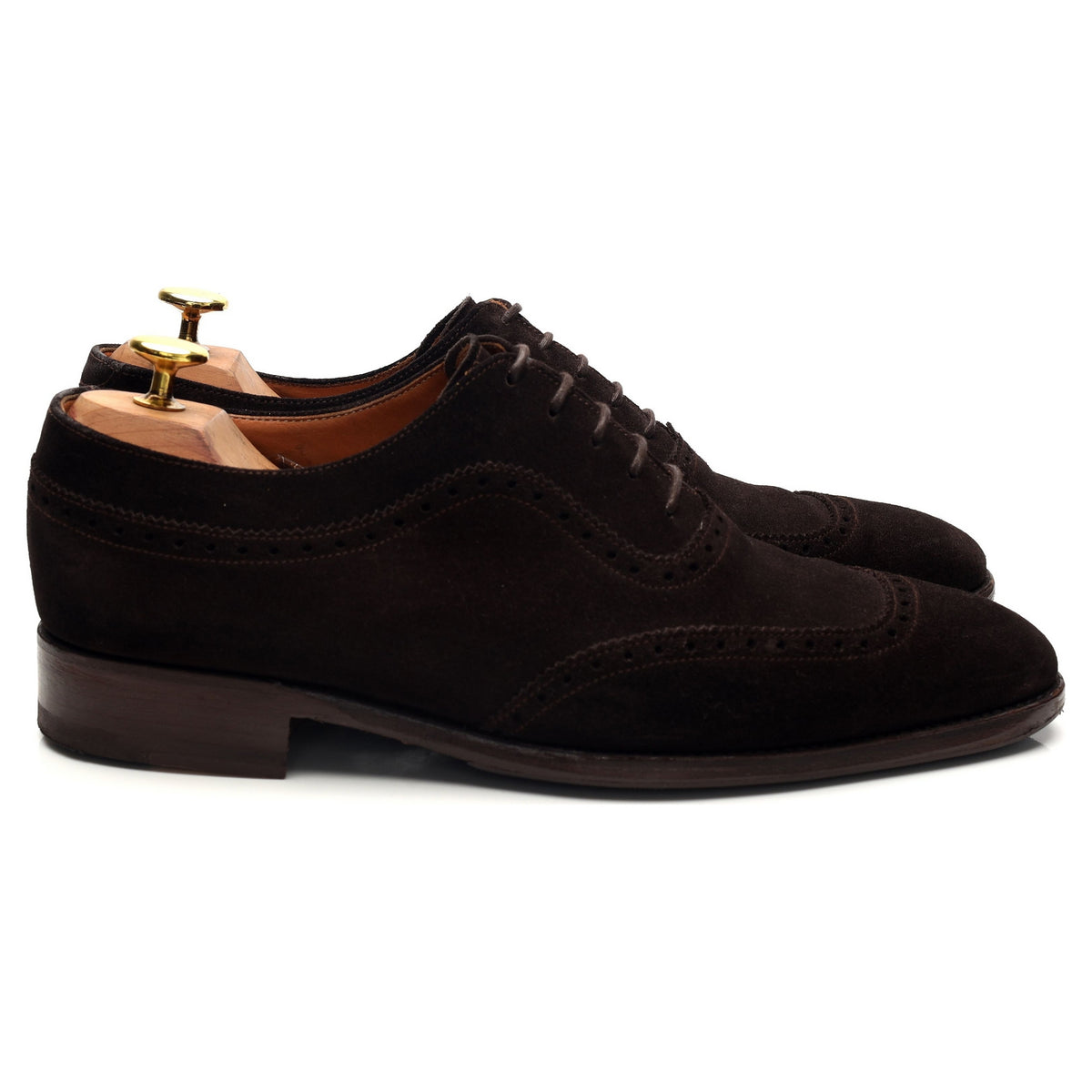 'Medina' Dark Brown Suede Oxford Brogues UK 8 E