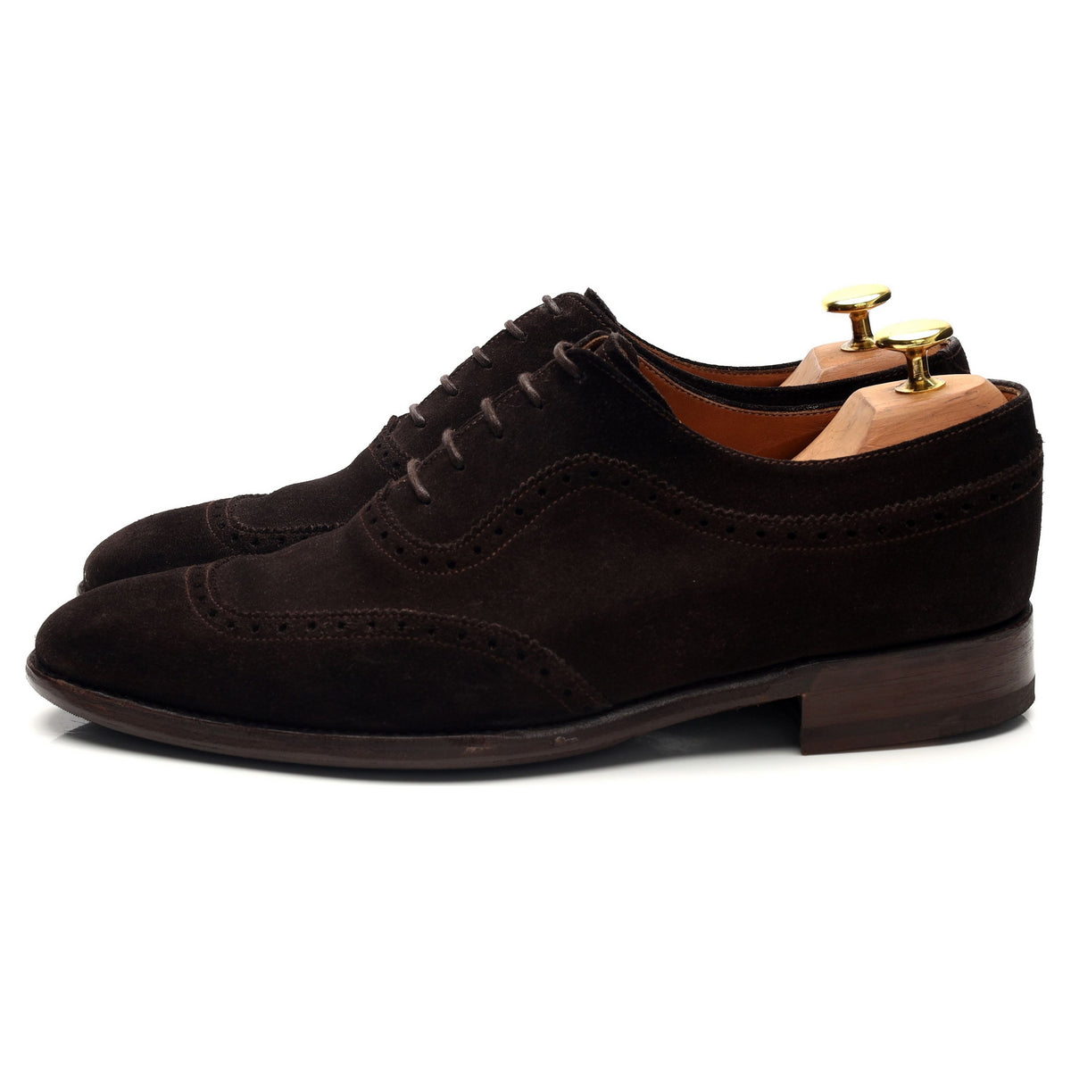 'Medina' Dark Brown Suede Oxford Brogues UK 8 E