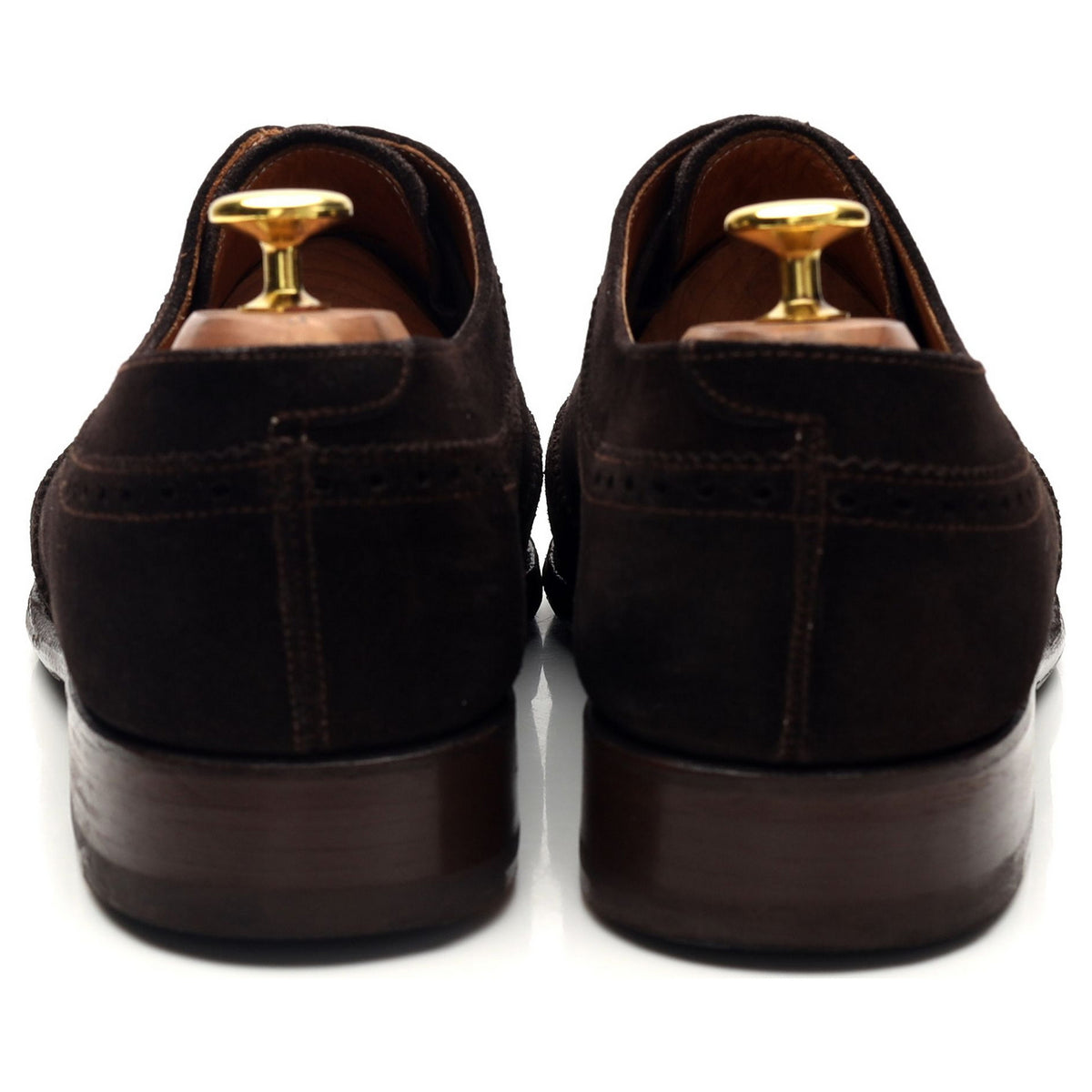 'Medina' Dark Brown Suede Oxford Brogues UK 8 E