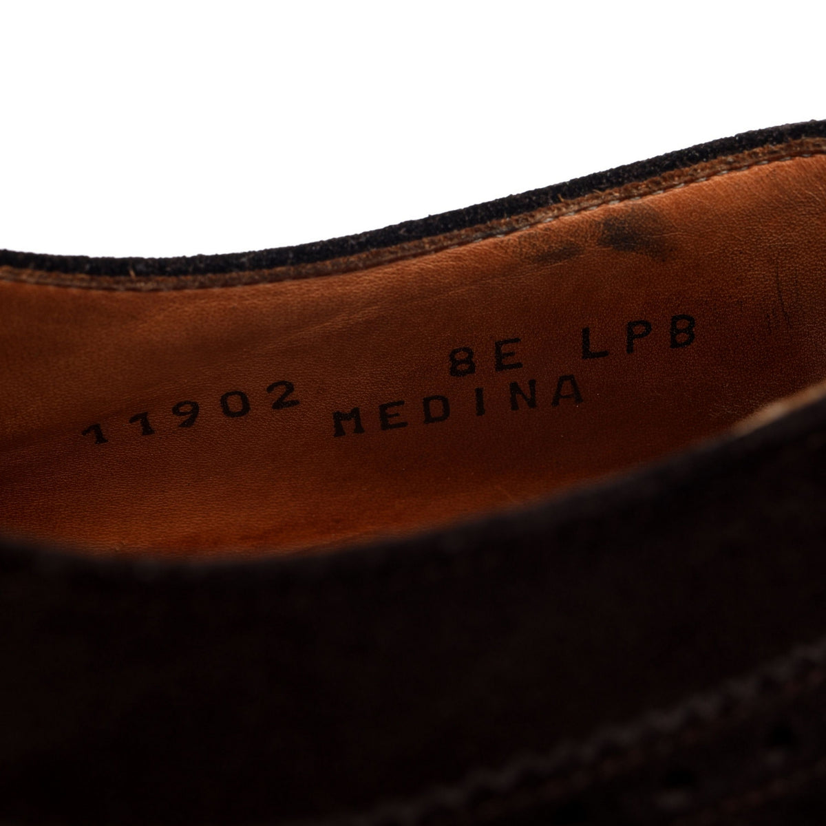 'Medina' Dark Brown Suede Oxford Brogues UK 8 E