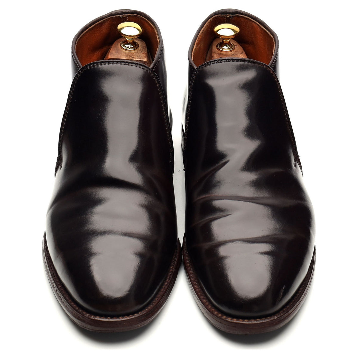 'D7704' Burgundy Cordovan Leather Chukka Boots UK 10 US 11 D