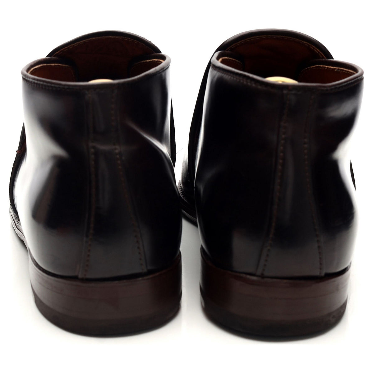 'D7704' Burgundy Cordovan Leather Chukka Boots UK 10 US 11 D