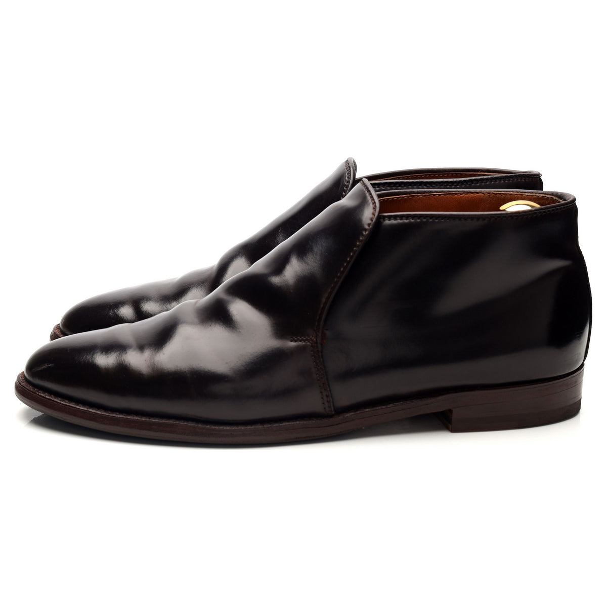 'D7704' Burgundy Cordovan Leather Chukka Boots UK 10 US 11 D