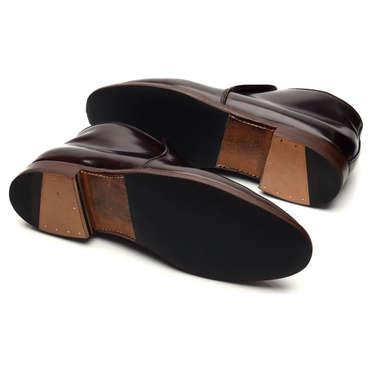 'D7704' Burgundy Cordovan Leather Chukka Boots UK 10 US 11 D