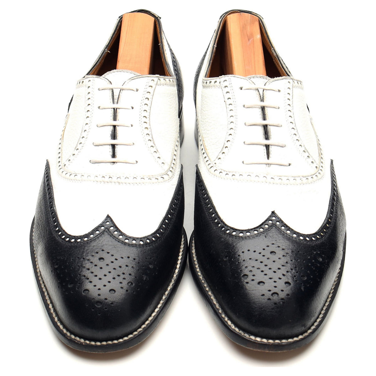 Black and White Leather Spectator Brogues UK 10 US 10.5