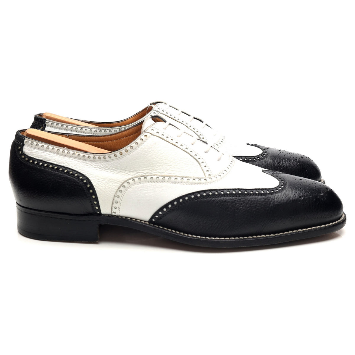 Black and White Leather Spectator Brogues UK 10 US 10.5