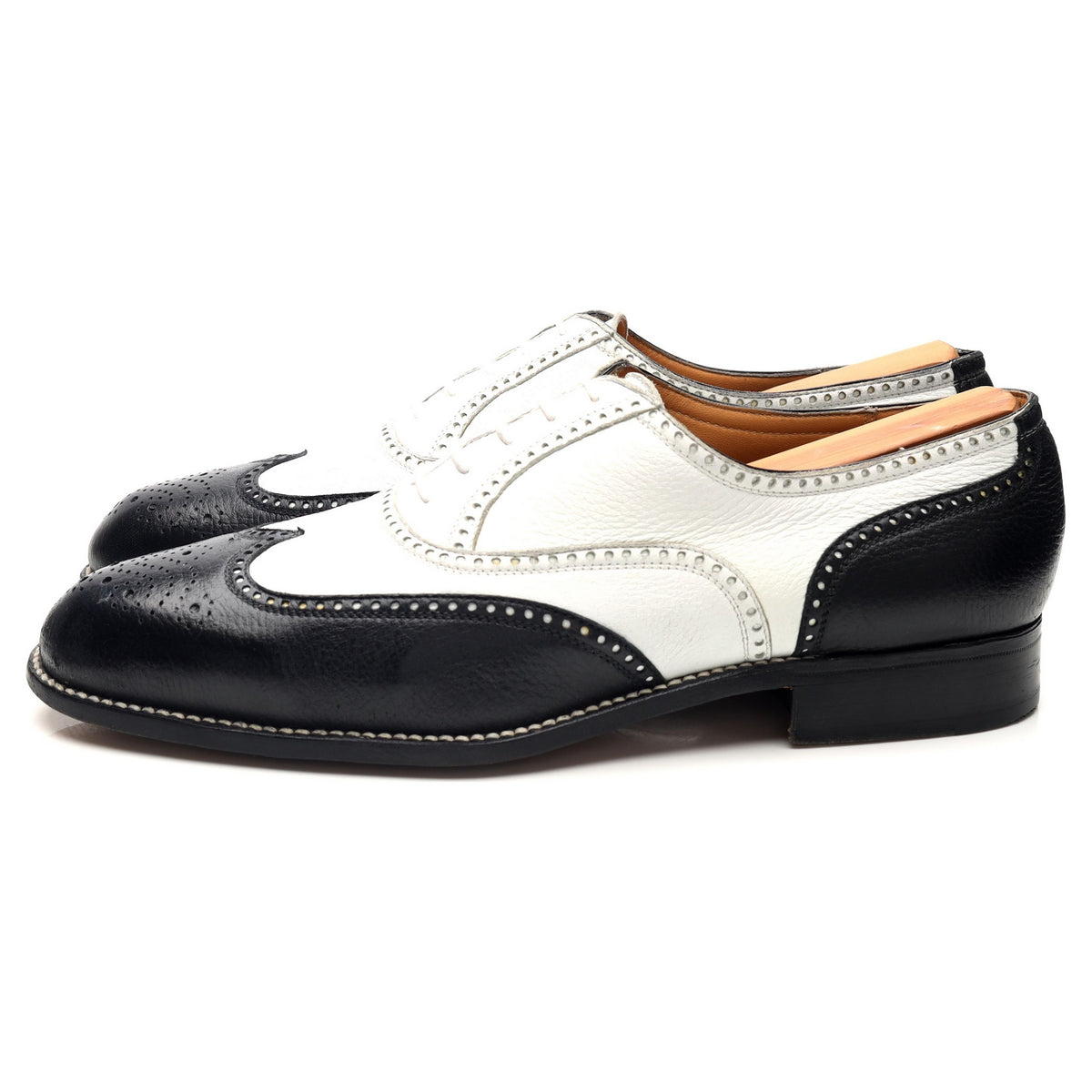 Black and White Leather Spectator Brogues UK 10 US 10.5