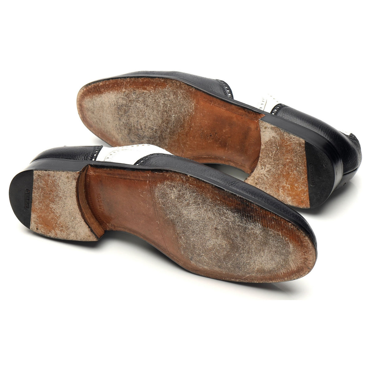 Black and White Leather Spectator Brogues UK 10 US 10.5