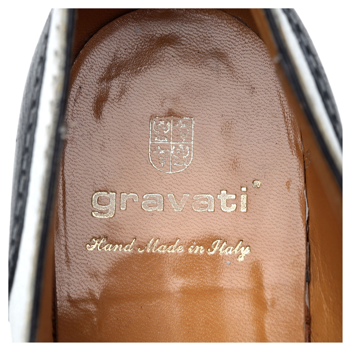 Black and White Leather Spectator Brogues UK 10 US 10.5