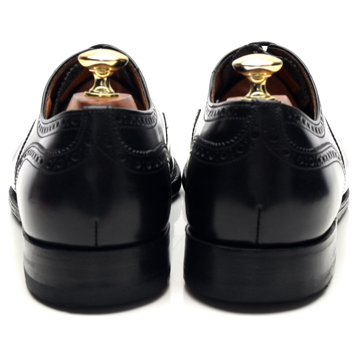 'Perth' Black Leather Oxford Brogues UK 8 F