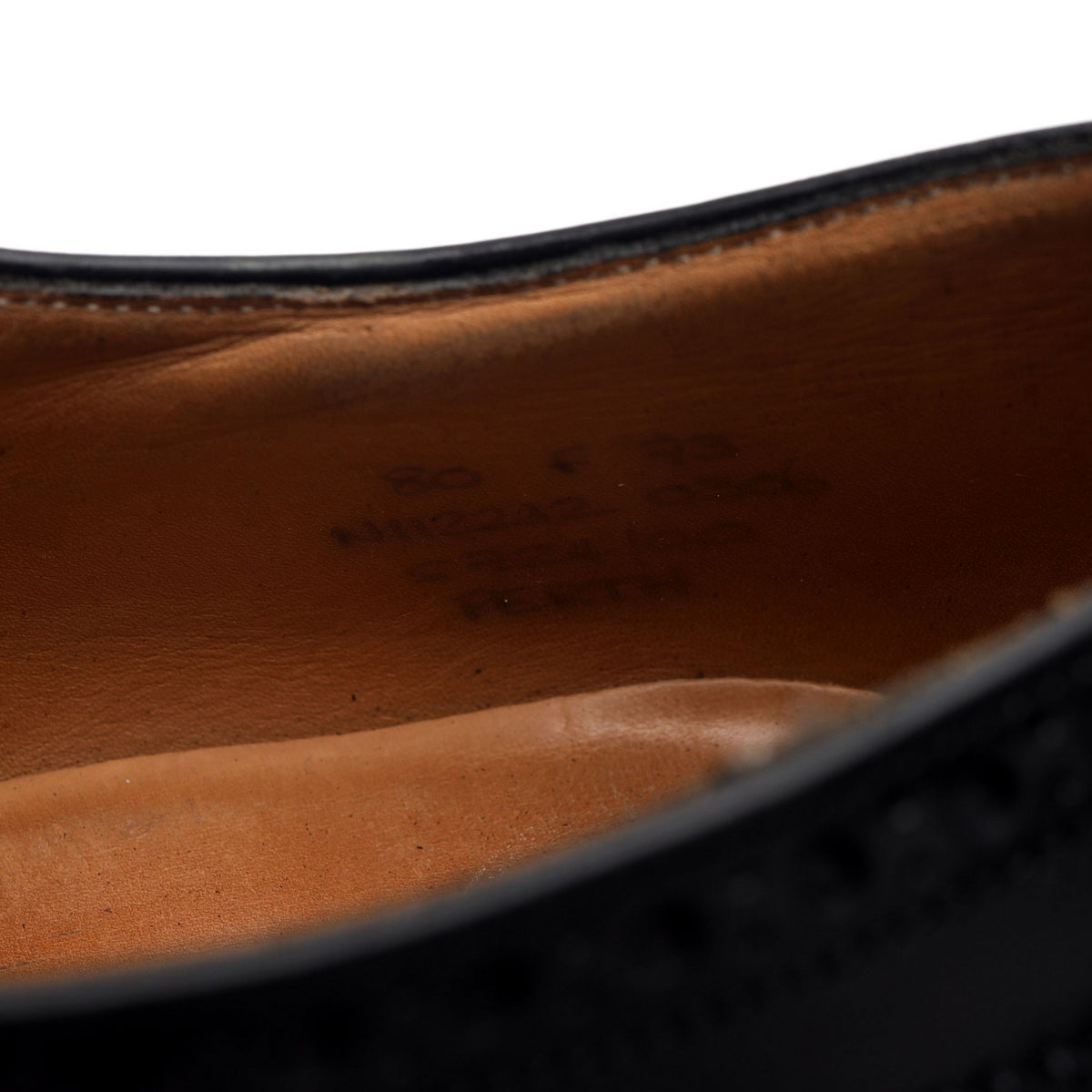 'Perth' Black Leather Oxford Brogues UK 8 F