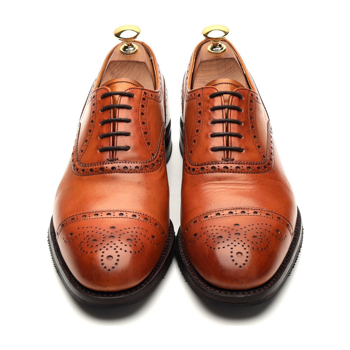 'Wilfred' Tan Brown Leather Oxford Brogue UK 6.5 F