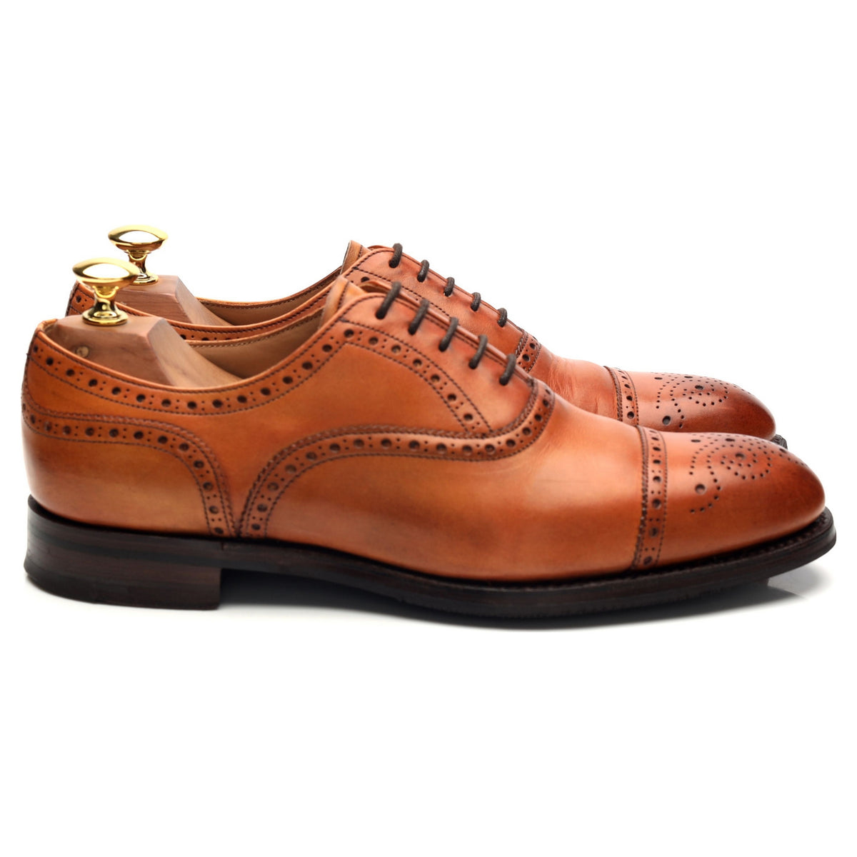'Wilfred' Tan Brown Leather Oxford Brogue UK 6.5 F