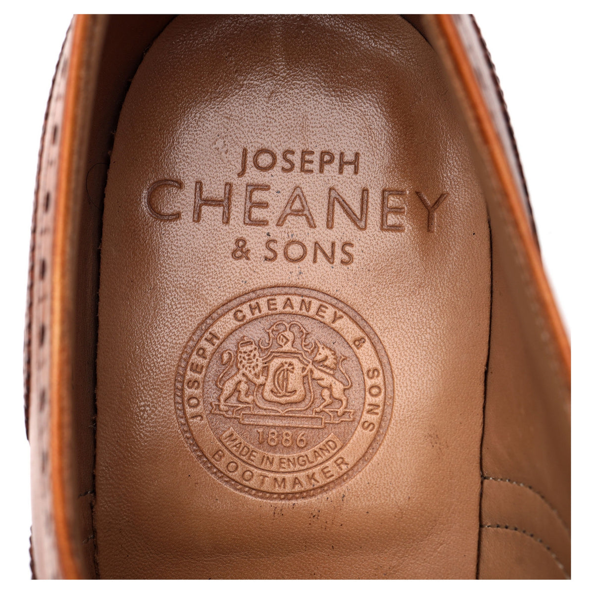 'Wilfred' Tan Brown Leather Oxford Brogue UK 6.5 F