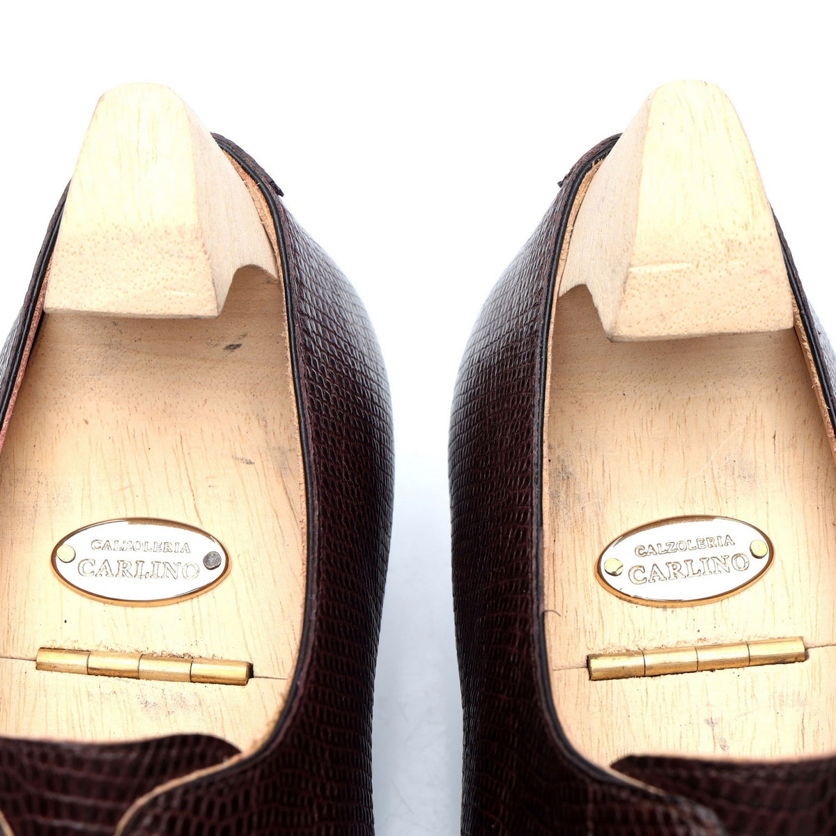 Bespoke Dark Brown Lizard Leather Derby UK 11 G