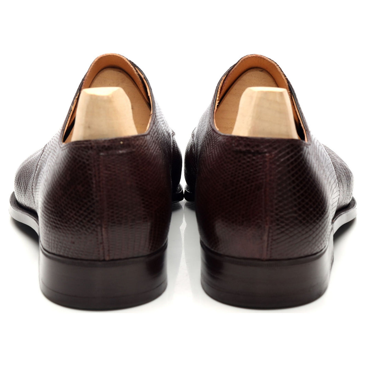 Bespoke Dark Brown Lizard Leather Derby UK 11 G