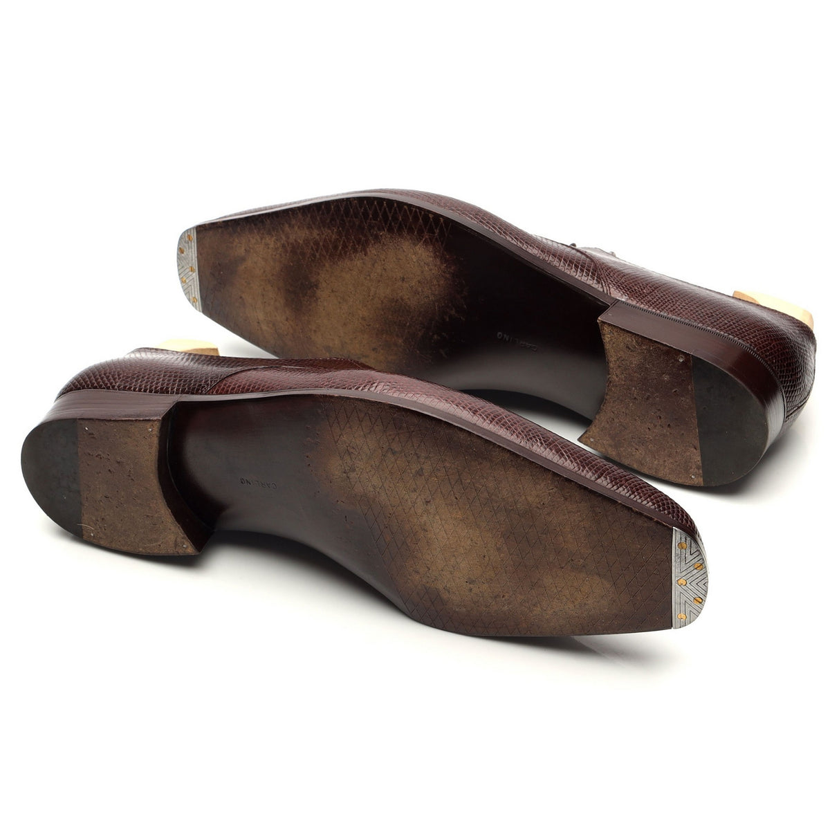 Bespoke Dark Brown Lizard Leather Derby UK 11 G