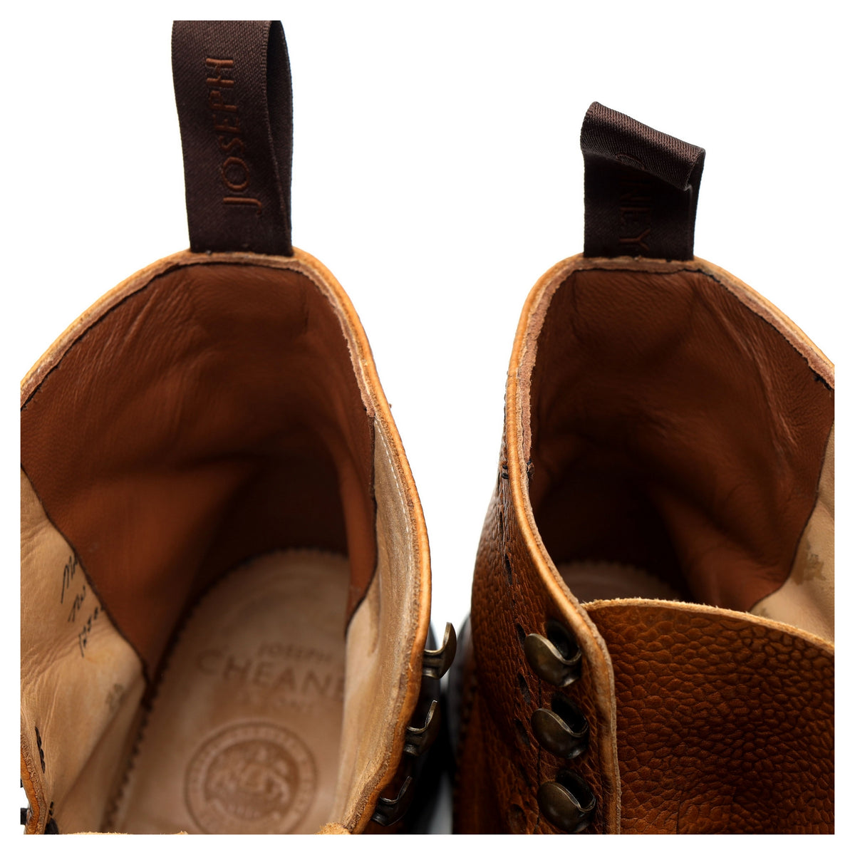 'Tweed' Tan Brown Leather Boots UK 6 F