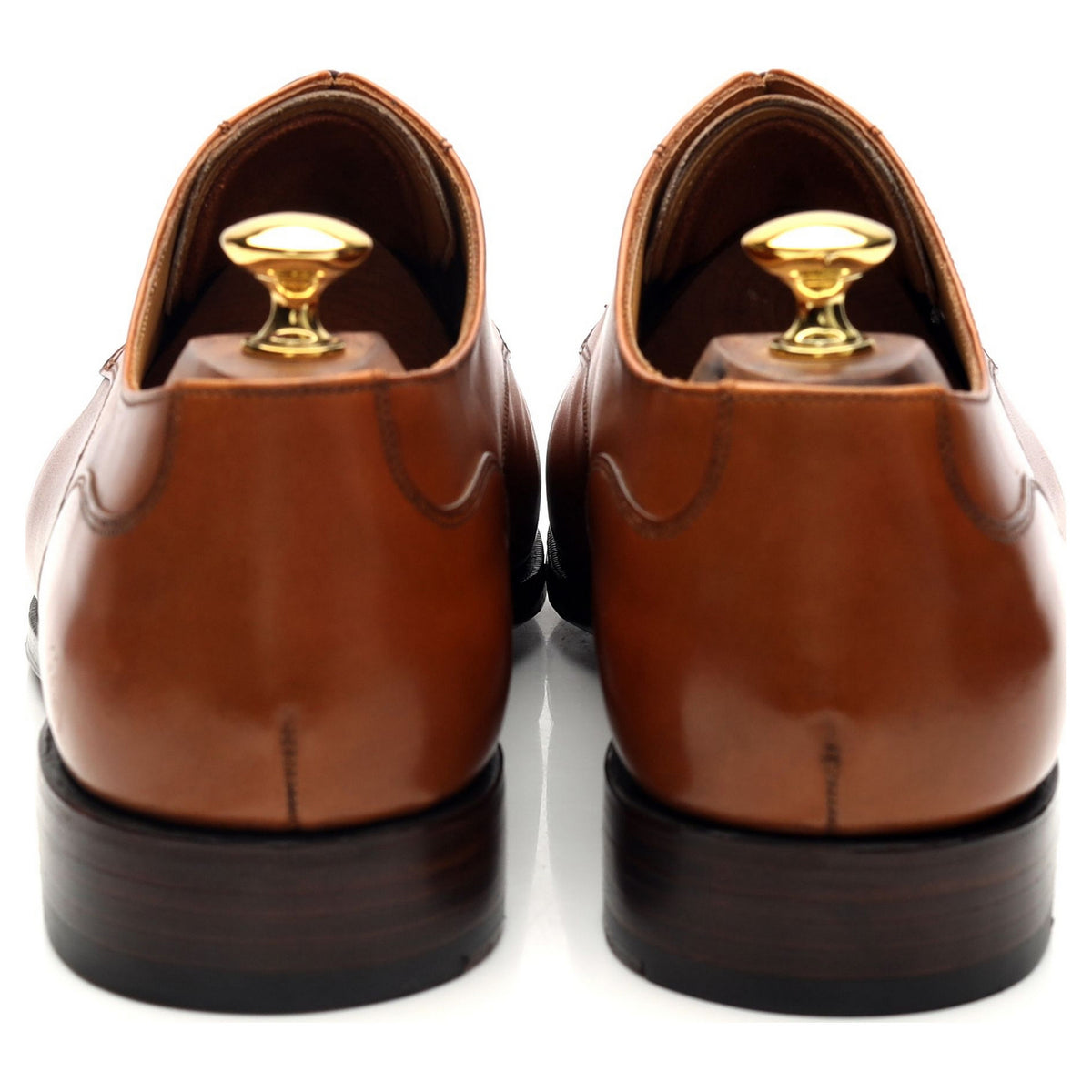 'U-Tip' Tan Brown Leather Split Toe Derby UK 11.5