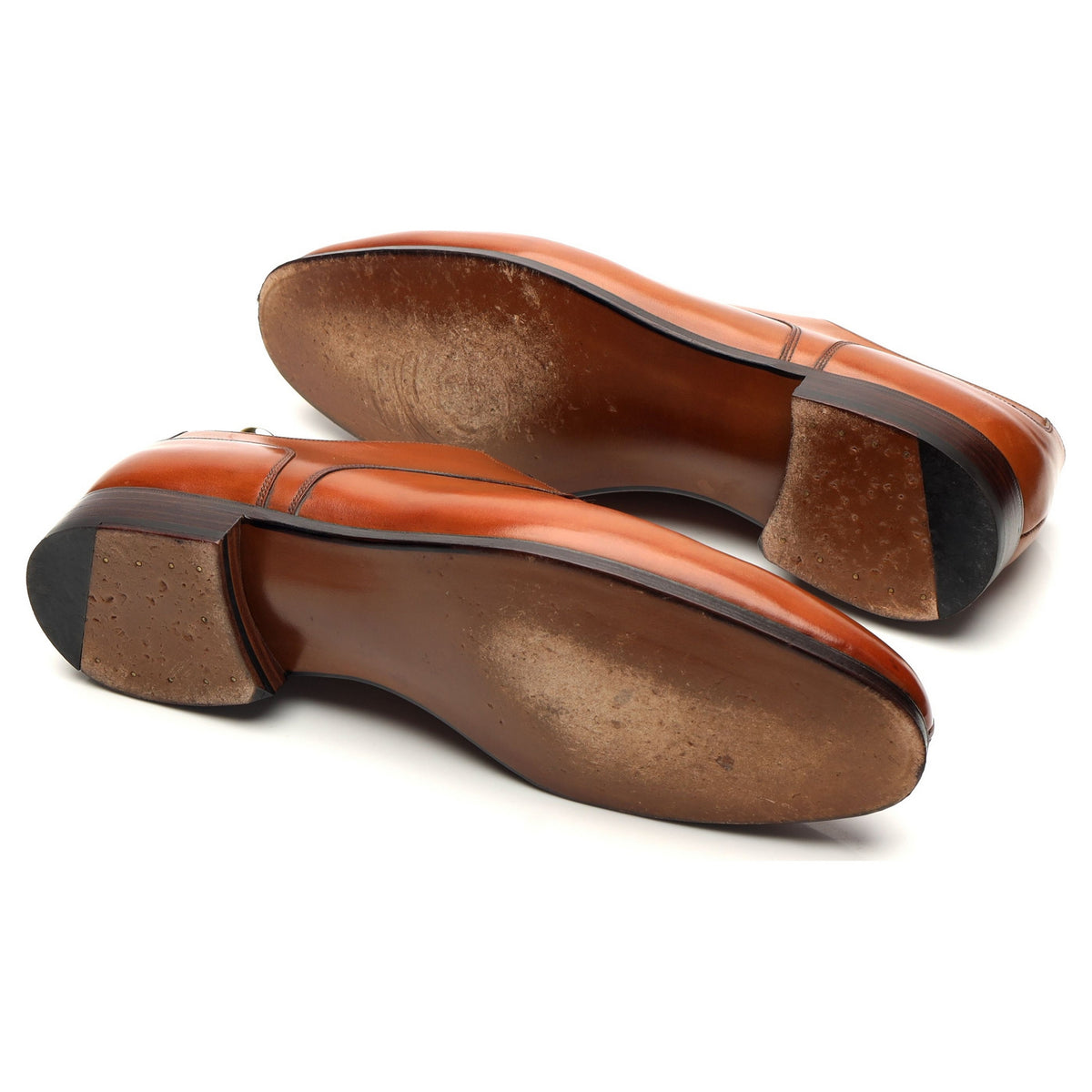 'U-Tip' Tan Brown Leather Split Toe Derby UK 11.5