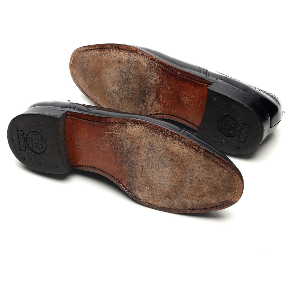 'Alfred' Black Leather Oxford Brogue UK 9 G