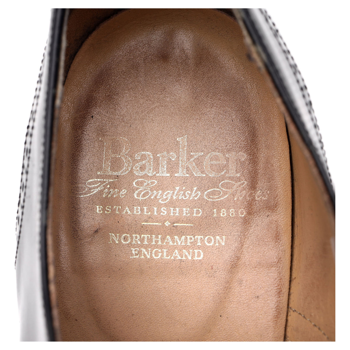 'Alfred' Black Leather Oxford Brogue UK 9 G