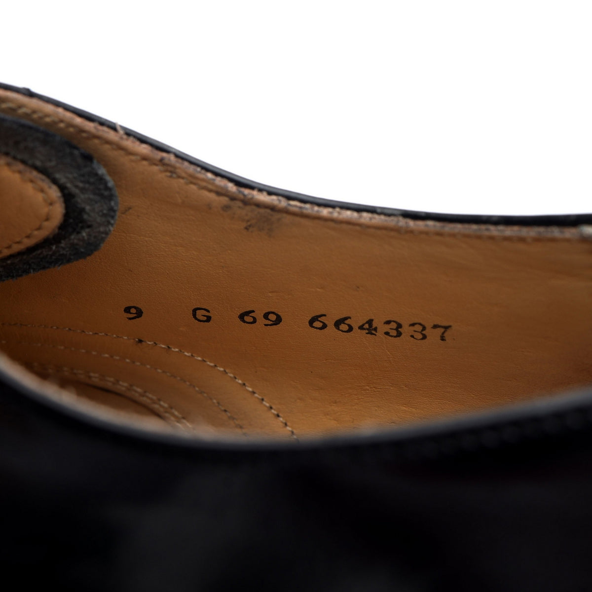 'Alfred' Black Leather Oxford Brogue UK 9 G