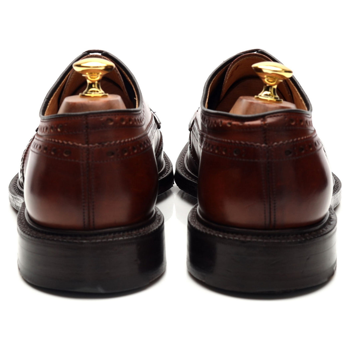 'Grafton' Tan Brown Leather Derby Brogues UK 9 F