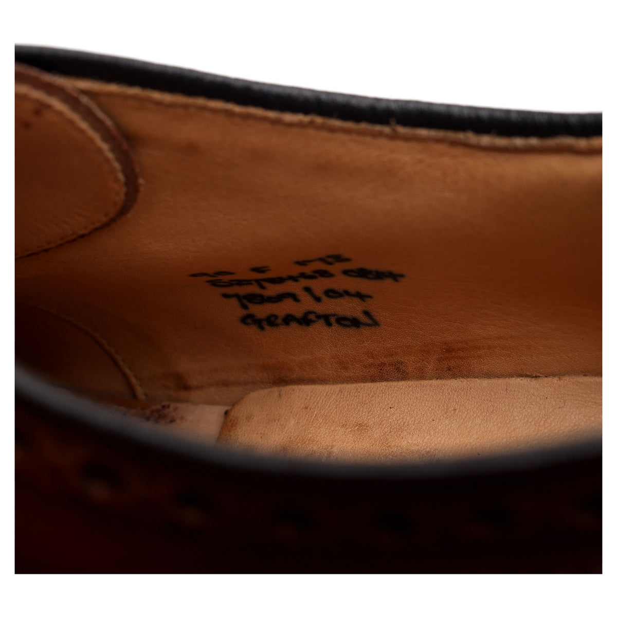 'Grafton' Tan Brown Leather Derby Brogues UK 9 F