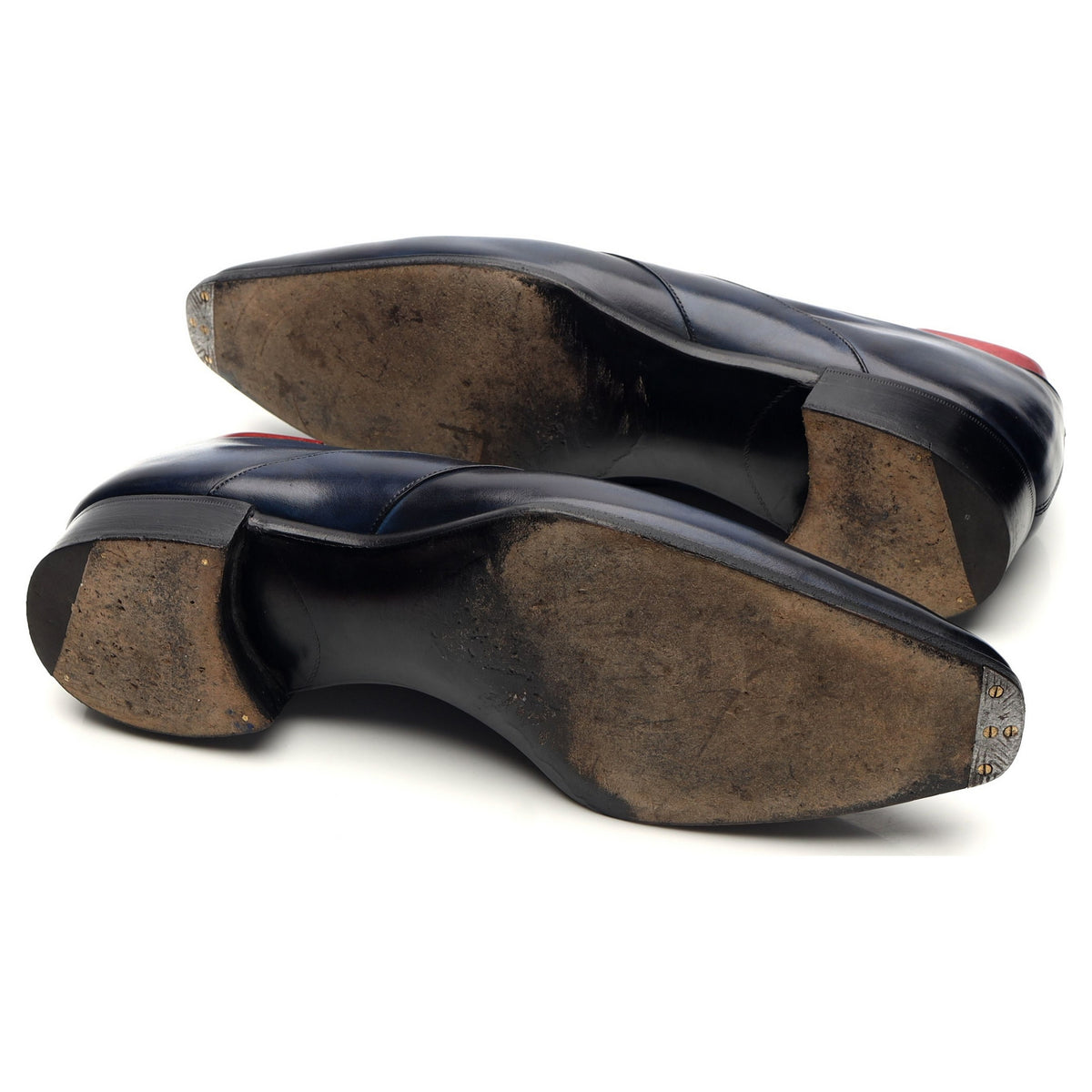 Deco 'Joyce' Blue Leather Loafers UK 10 E