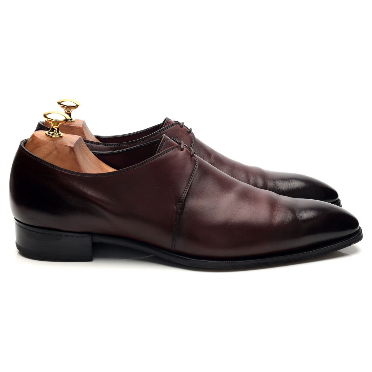 Deco 'Wilde' Burgundy Leather Derby UK 10 E