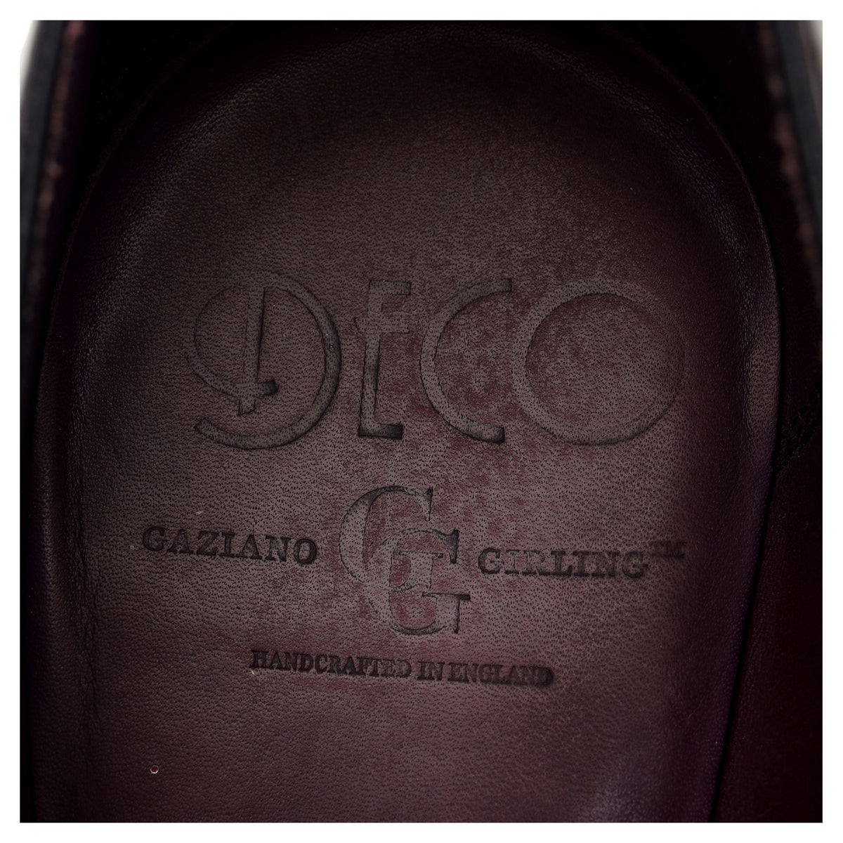 Deco 'Wilde' Burgundy Leather Derby UK 10 E